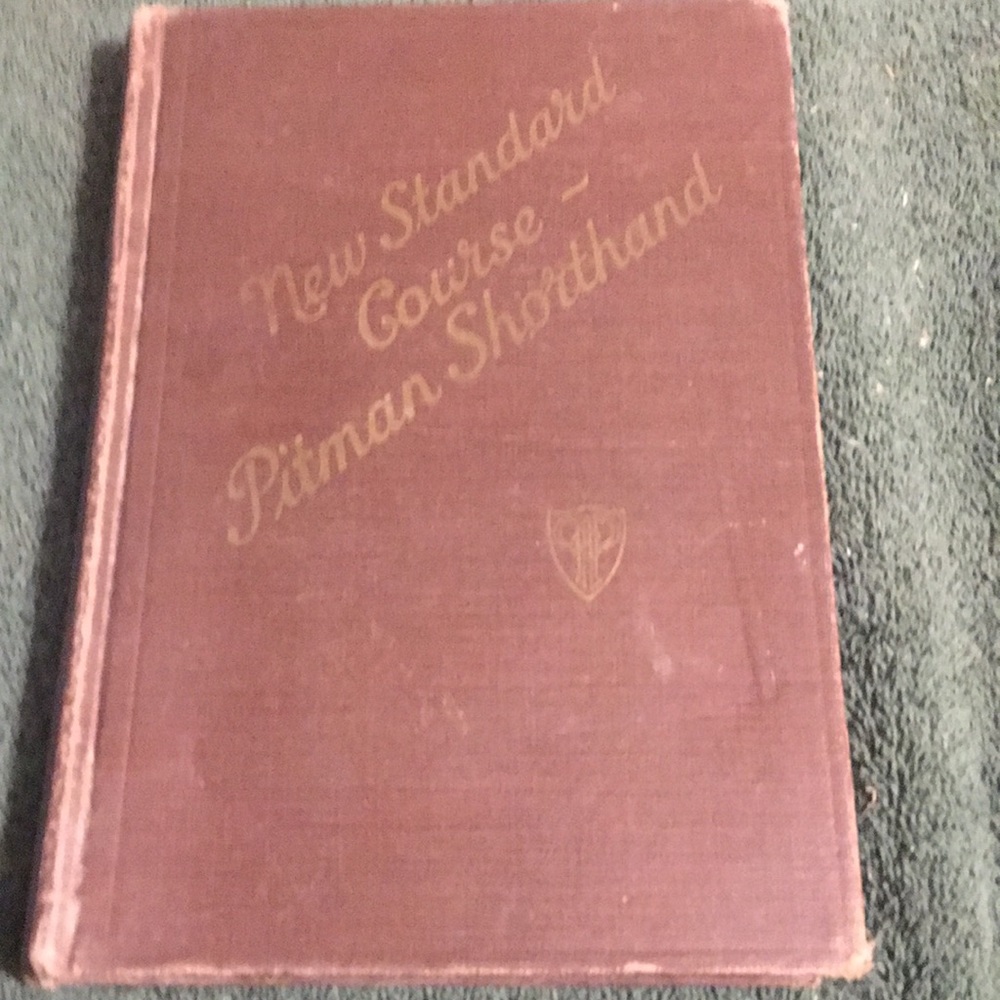 Antiquarian and vintage 1936 “New Standard Course Pitman Shorthand” Hardcover